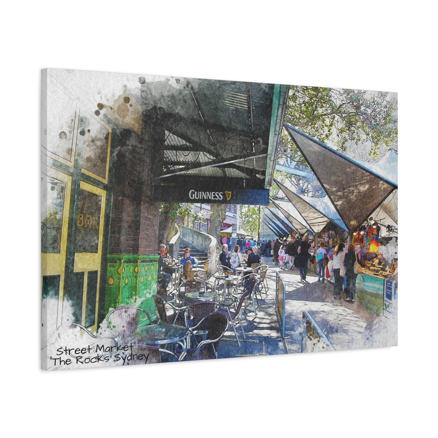 Canvas Print - Street Market in The Rocks area of Sydney