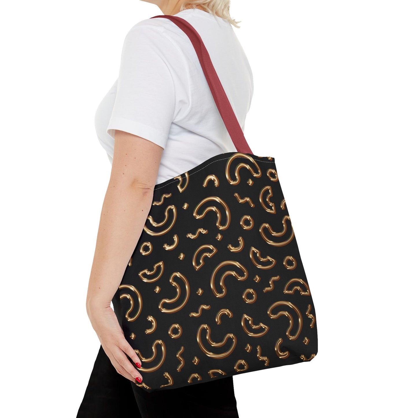 Gold Abstract Pattern Tote Bag - Stylish & Functional Everyday Accessory
