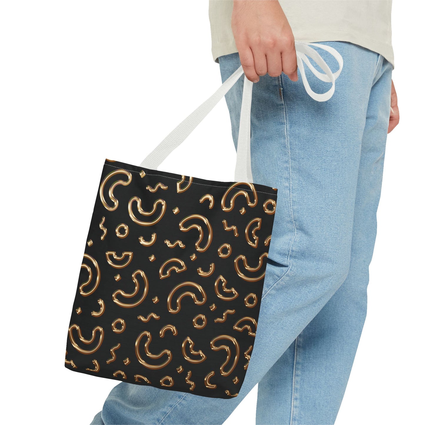 Gold Abstract Pattern Tote Bag - Stylish & Functional Everyday Accessory