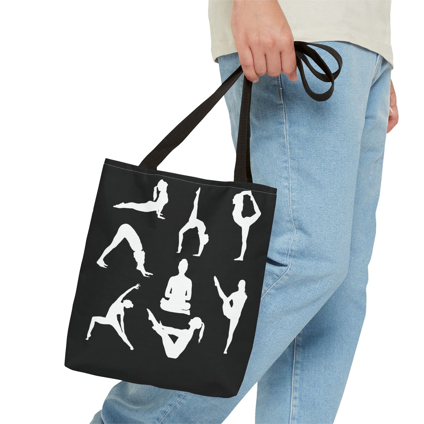 Yoga Tote Bag featuring YOGA Poses