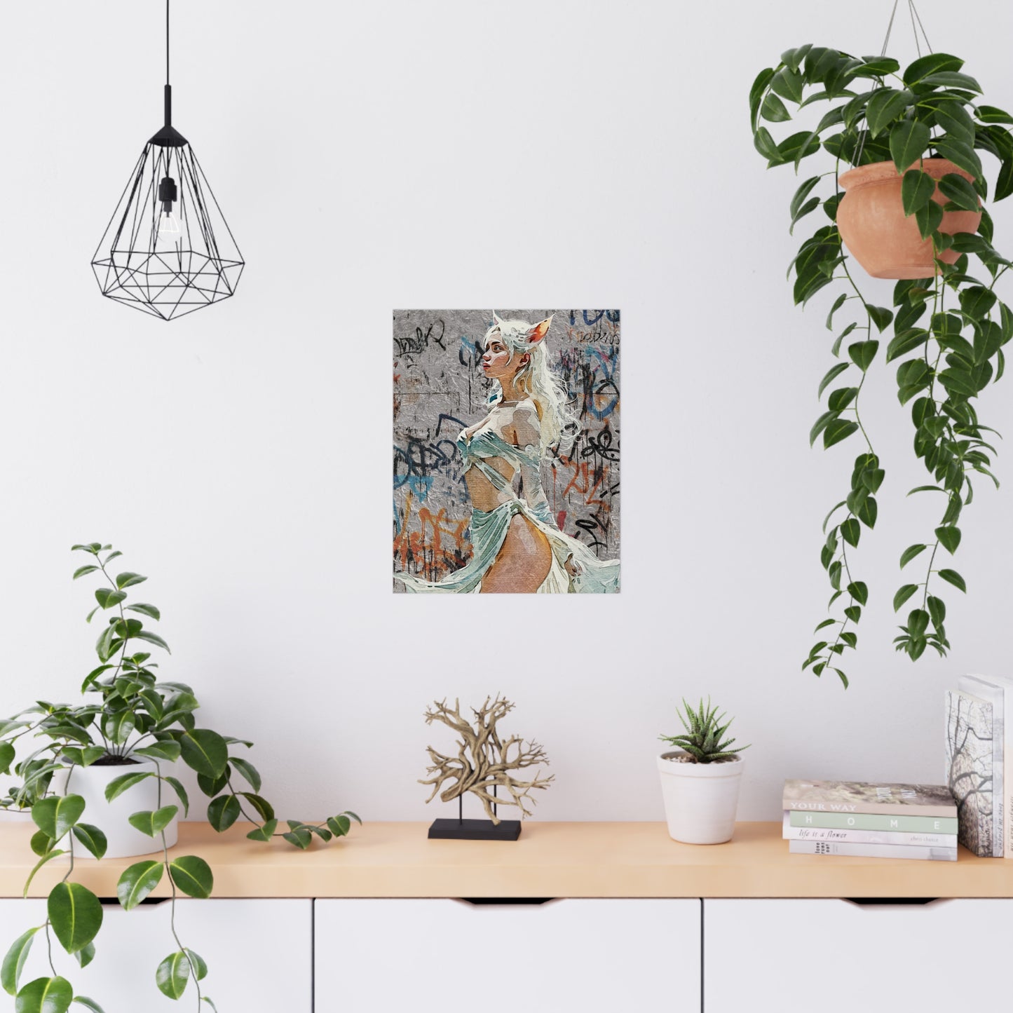 Urban Elf – Empower Your Walls with Vivid Street Art Poster - Artistic Matte Poster Print - Urban Fantasy Decor, Wall Art for Home, Gift for Anime Lovers, Unique Room Aesthetic
