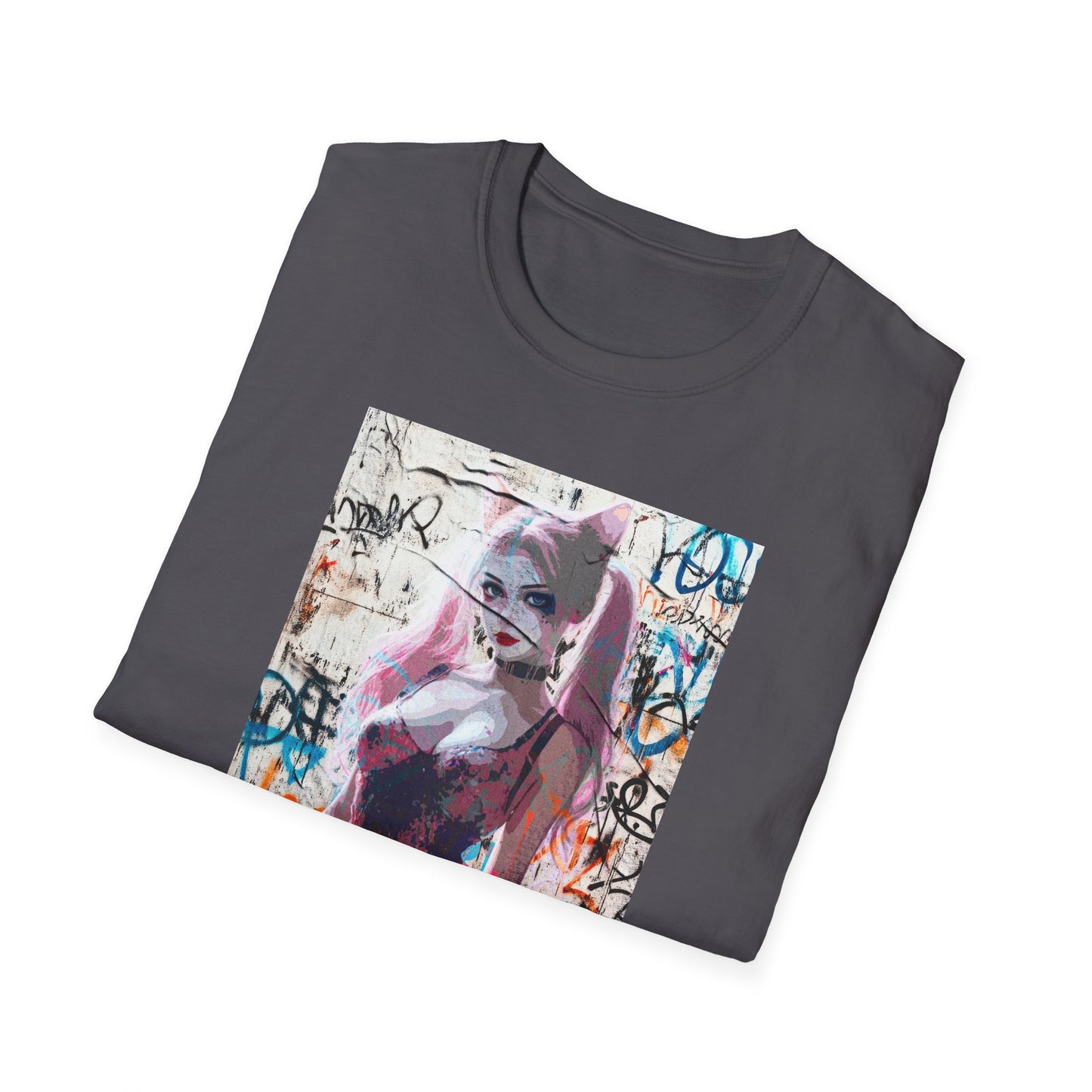 Softstyle T-Shirt - Pastel Punk Urban Graffiti Siren Design