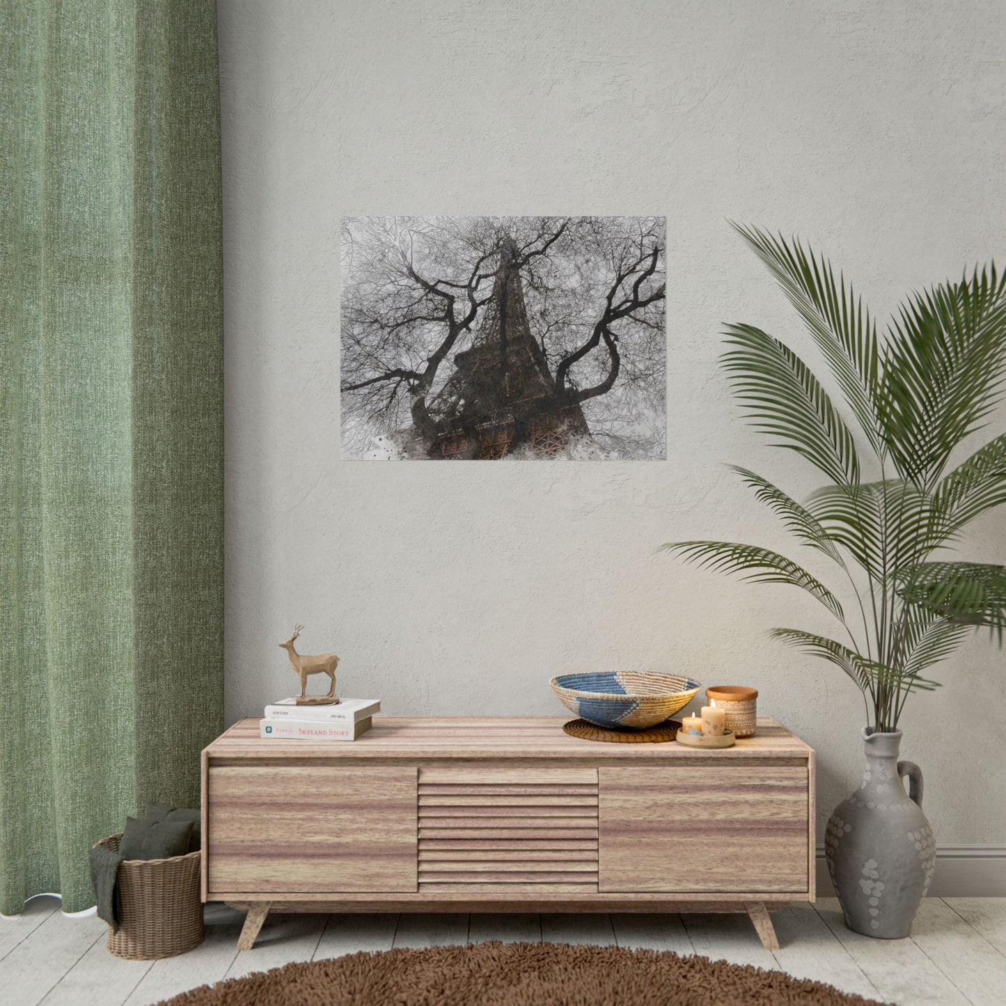 Eiffel Tower Abstract Rolled Poster - Artistic Wall Decor for Home & Office