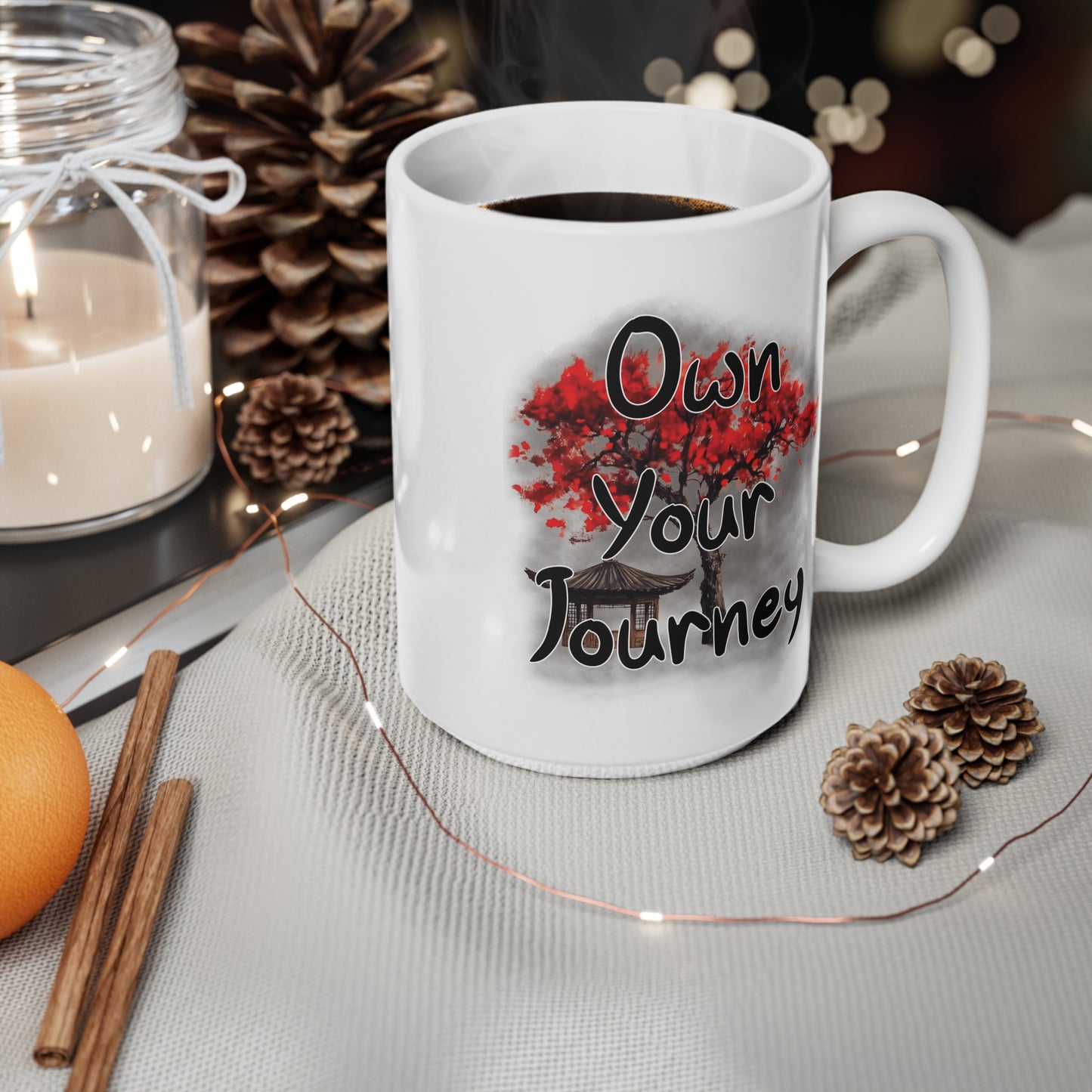 'Own Your Journey' – Embrace Growth, Cultivate Strength, and Let Your Spirit Blossom - Inspirational Coffee Mug - Own Your Journey - Motivational Gift for Coffee Lovers, Perfect for Birthdays, Graduations, and More