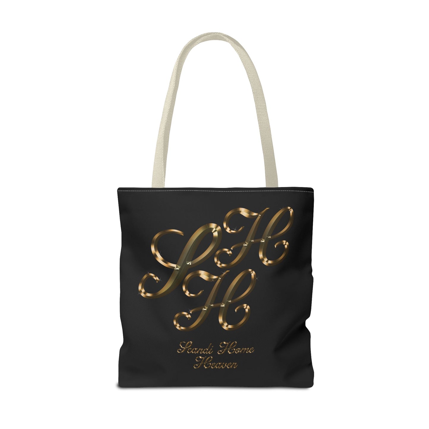 Tote Bag - Golden colored Scandi Home Heaven Designer Logo