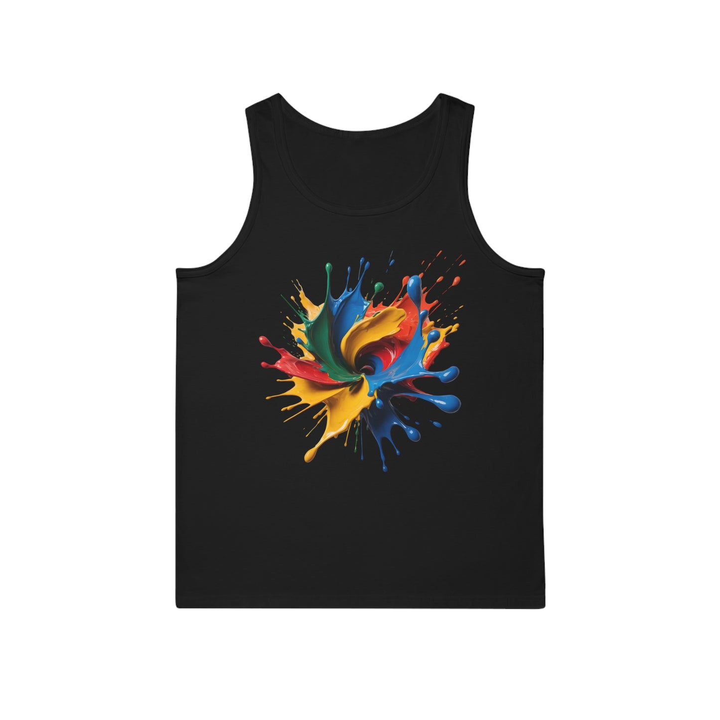 "Oops!" Color Splash Energy – Wear the Art, Feel the Vibe - Vibrant Color Splash Unisex Tank Top | Summer Style, Perfect Gift, Beachwear, Festival Attire, Artsy Apparel