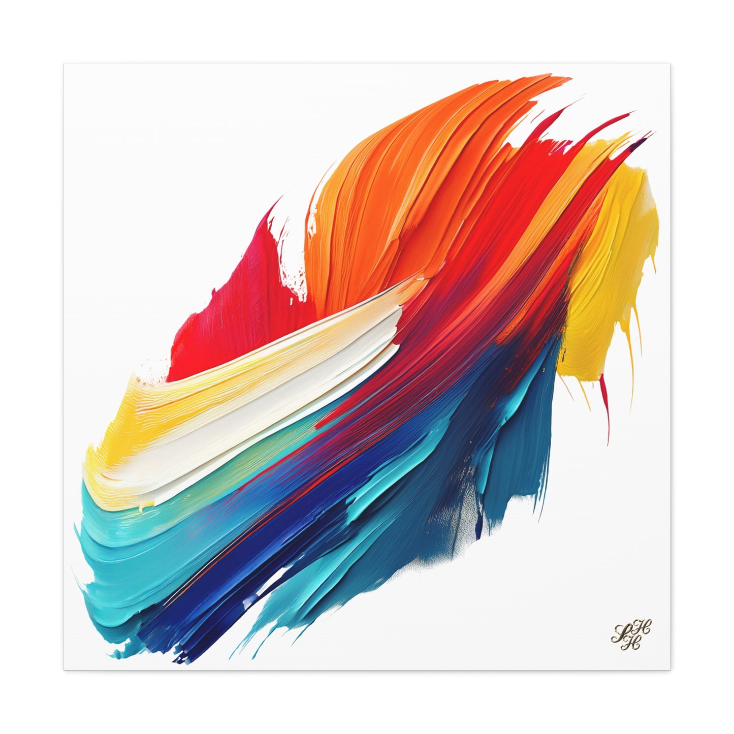 Vibrant Abstract Canvas Wall Art - Colorful Painting