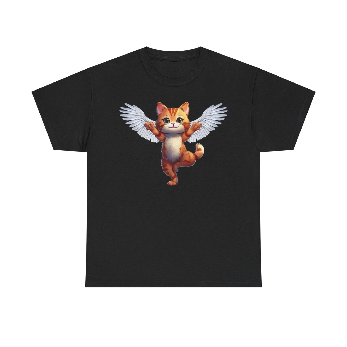 Cat Lovers Tee - Unisex Cotton " Every Cat Has Wings in Someone's Heart"