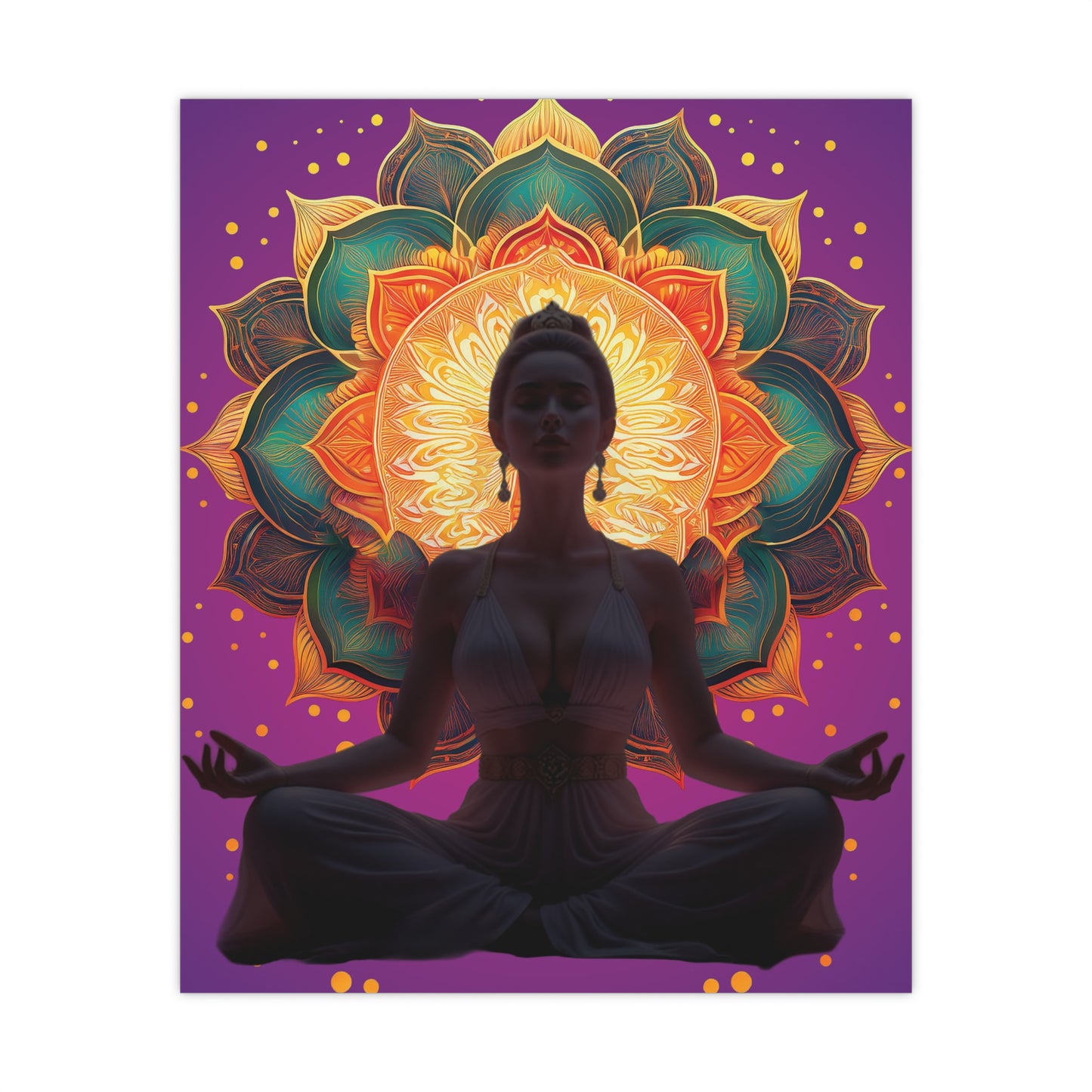 Meditation Wall Art, Spiritual Poster, Yoga Decor, Mindfulness Gift, Home Decor, Bohemian Artwork