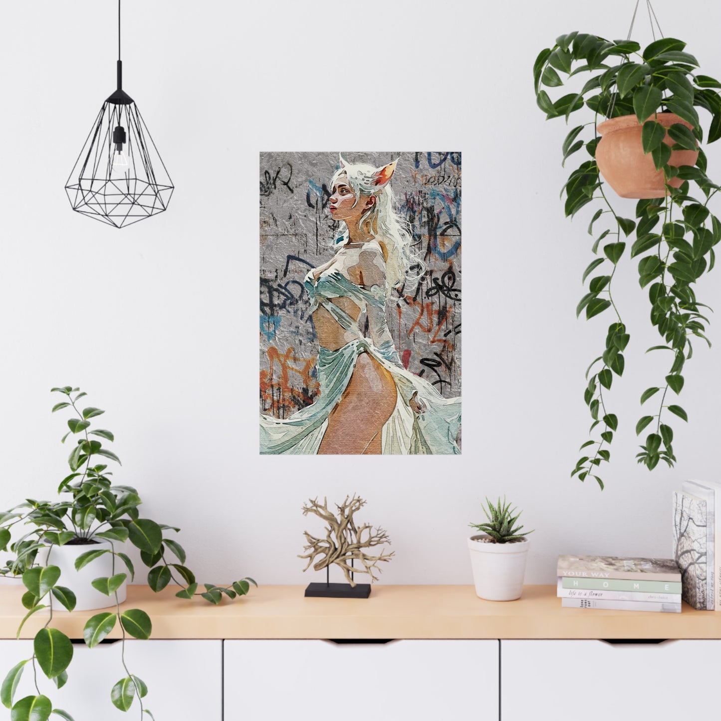 Urban Elf – Empower Your Walls with Vivid Street Art Poster - Artistic Matte Poster Print - Urban Fantasy Decor, Wall Art for Home, Gift for Anime Lovers, Unique Room Aesthetic