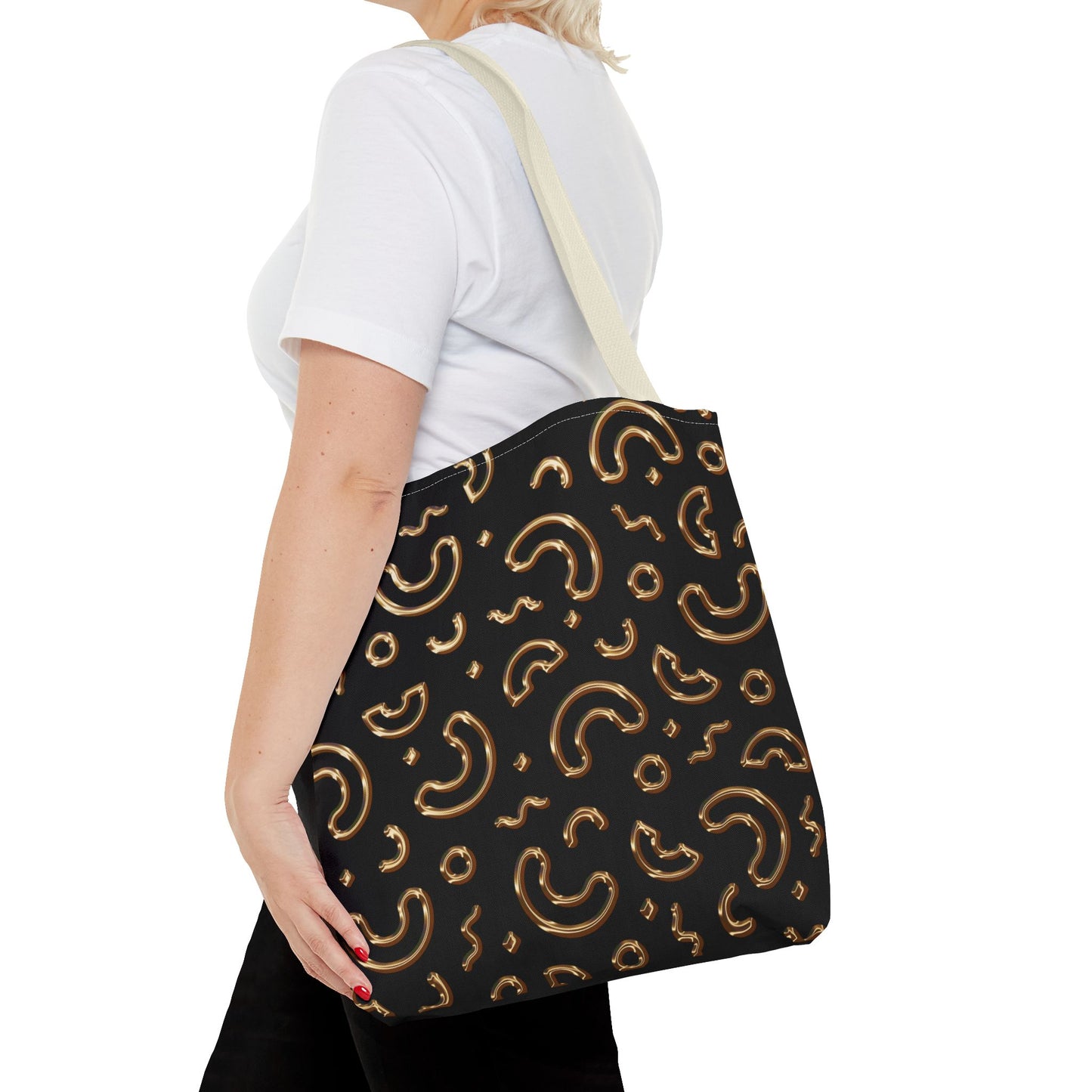 Gold Abstract Pattern Tote Bag - Stylish & Functional Everyday Accessory