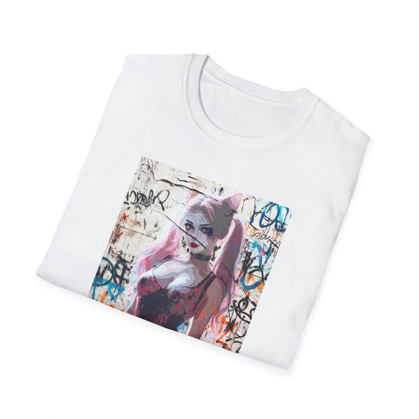 Softstyle T-Shirt - Pastel Punk Urban Graffiti Siren Design