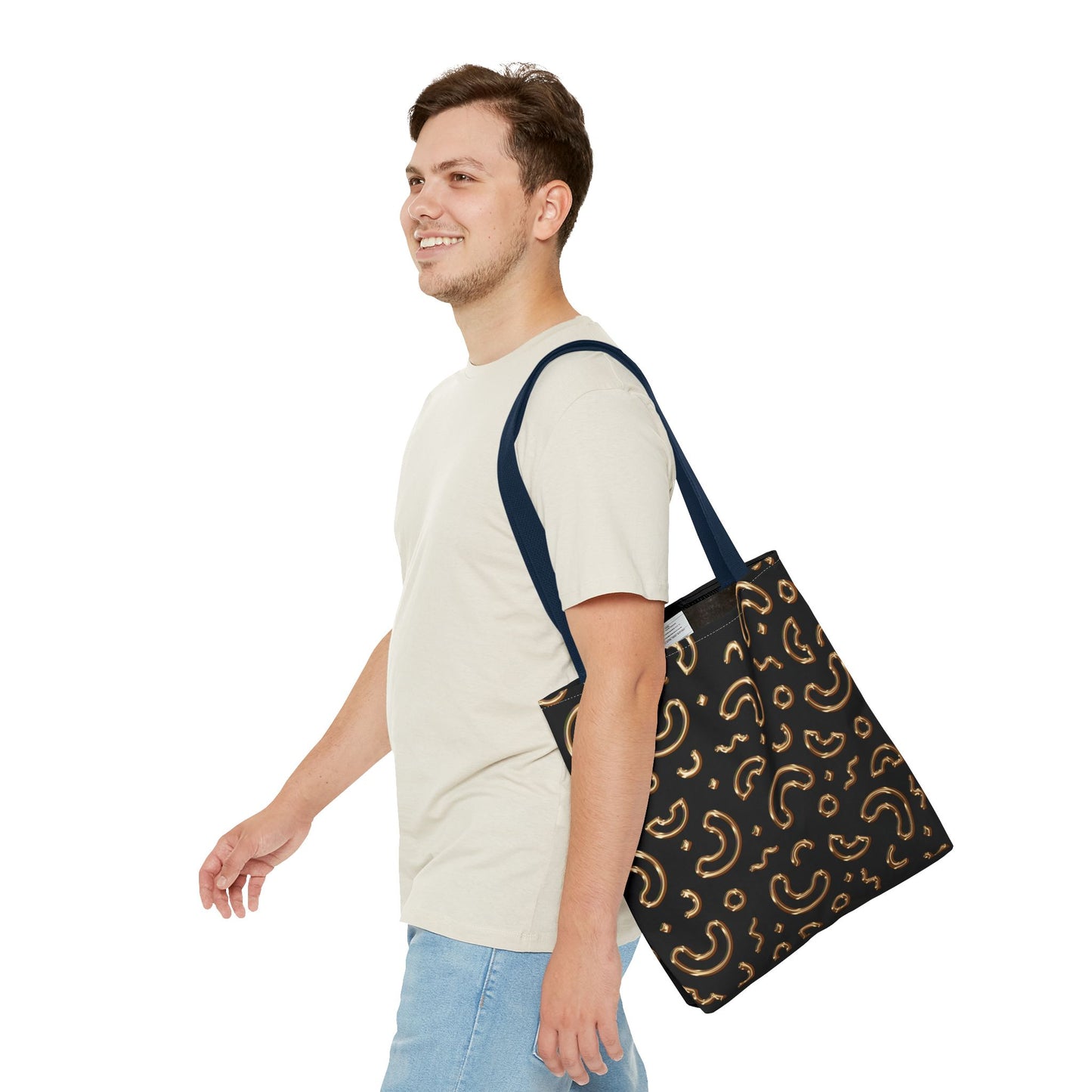 Gold Abstract Pattern Tote Bag - Stylish & Functional Everyday Accessory