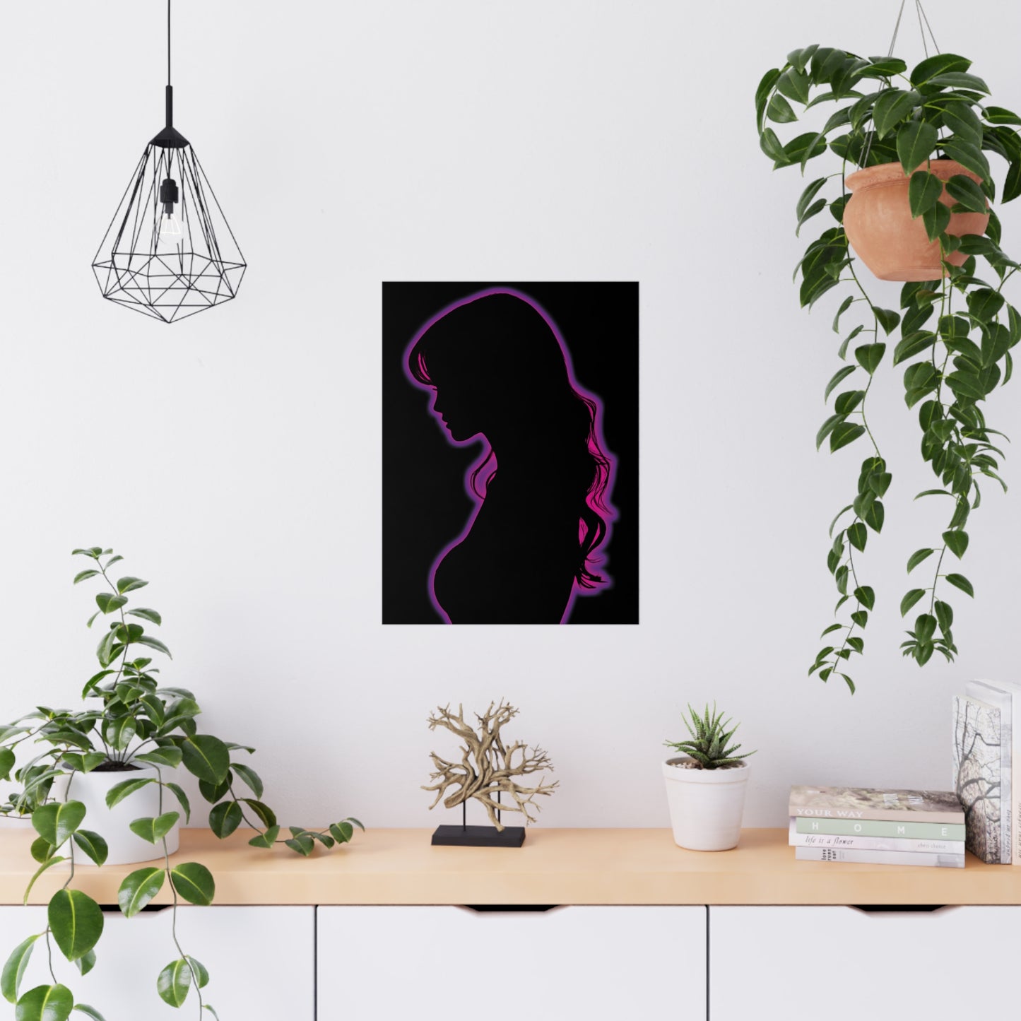Silhouette Matte Poster | Elegant Wall Art | Home Decor | Glamorous Gift | Modern Aesthetic | Fashion Artwork