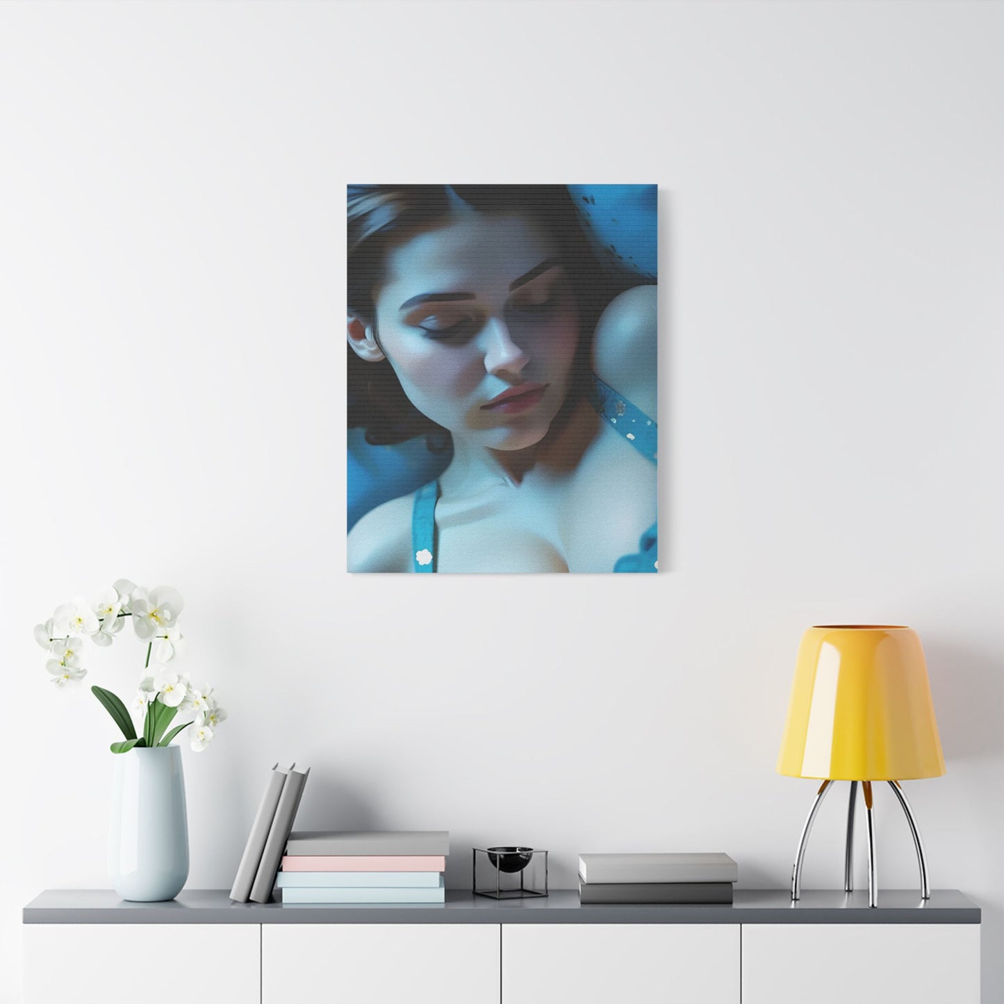 Dreamy Satin Canvas Print, Bedroom Wall Art, Feminine Decor, Gift for Her, Relaxing Artwork, Home Decor