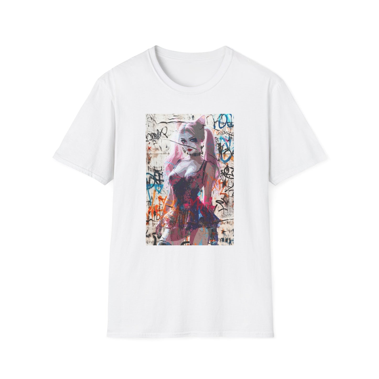 Softstyle T-Shirt - Pastel Punk Urban Graffiti Siren Design