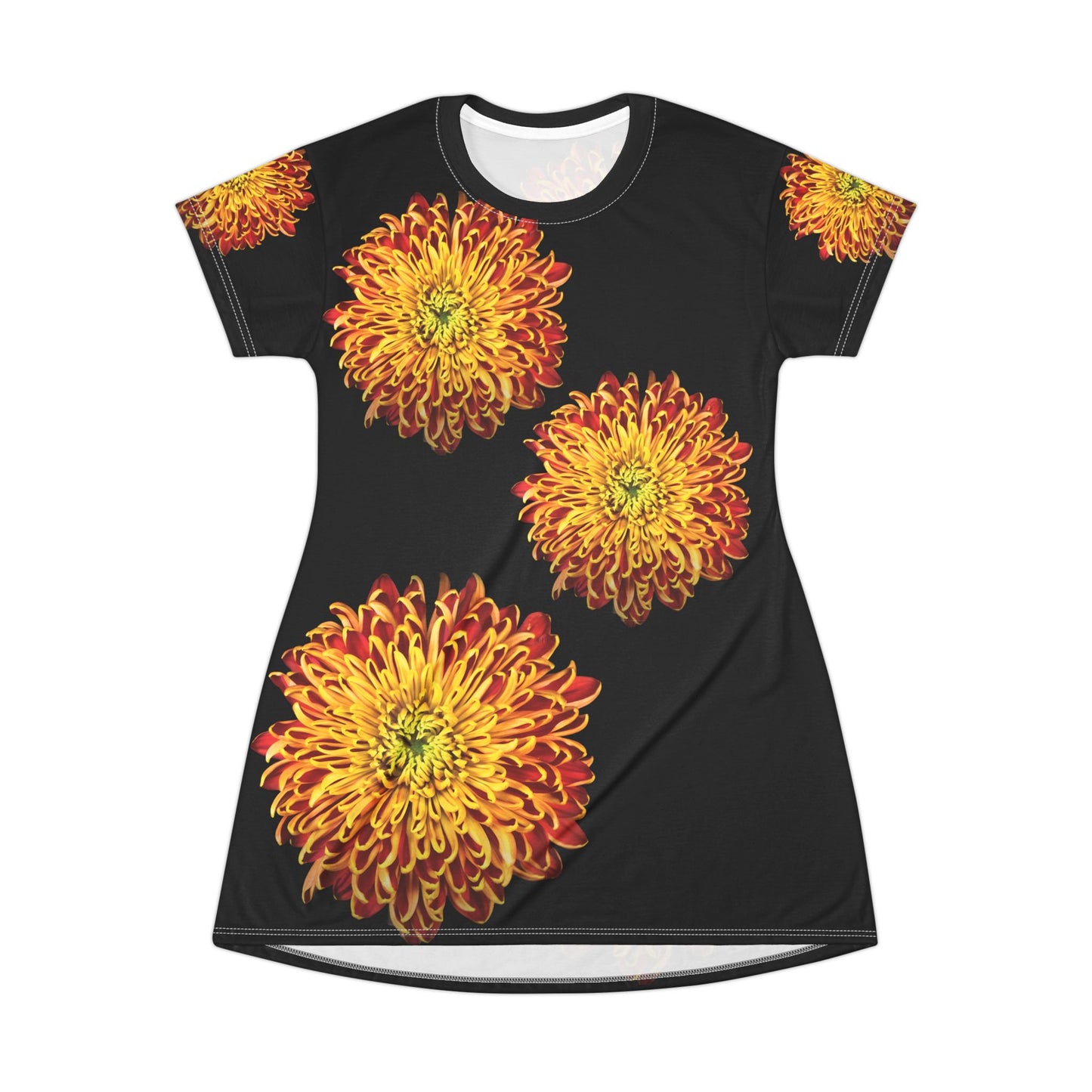 "The Dalia" Limited edition Floral Burst T-Shirt Dress | Casual Chic Summer Dress, Bohemian Vibes, Floral Print, Comfortable Fit, Perfect for Festivals, Gifts