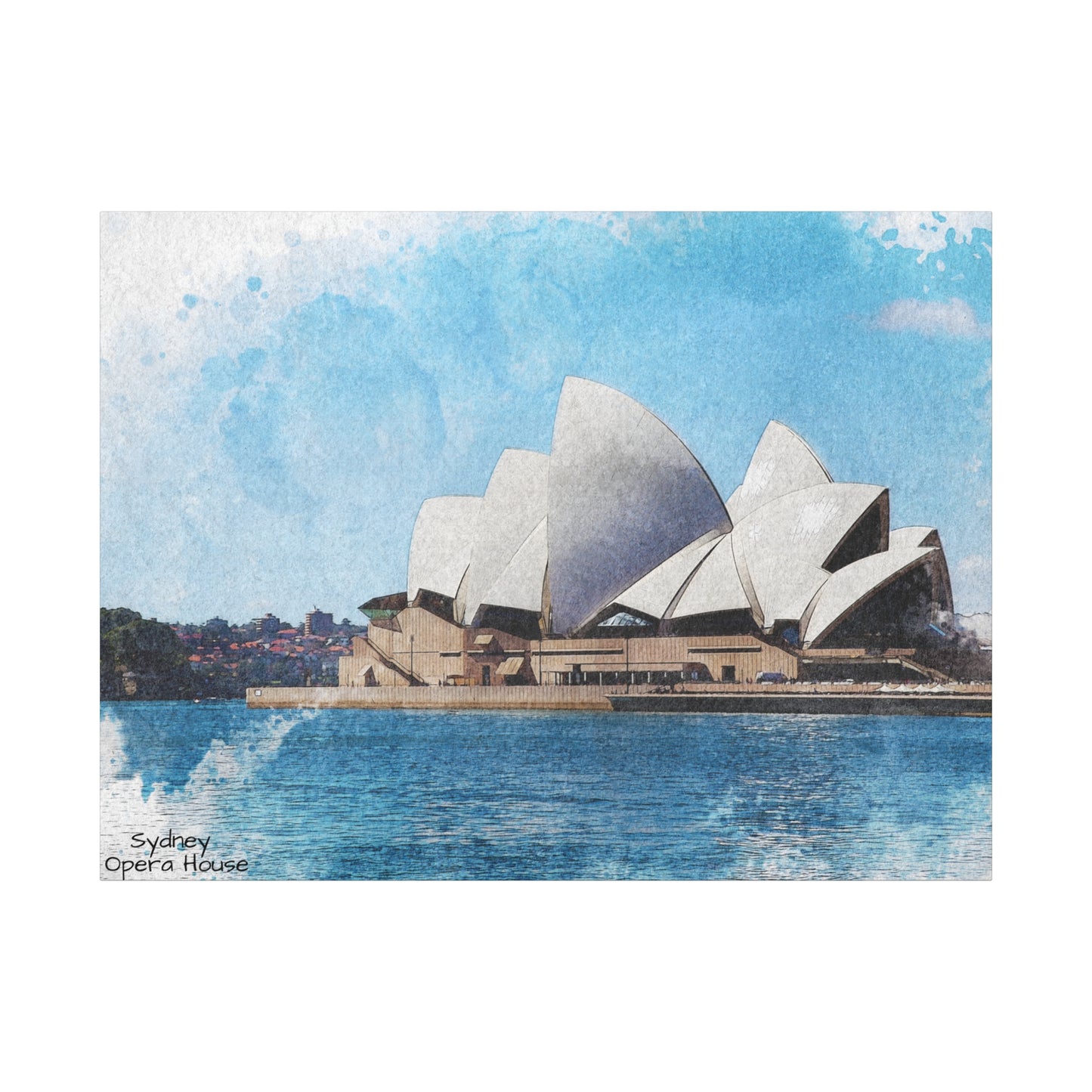 Canvas Print - Original Watercolor Print of Sydney Opera House