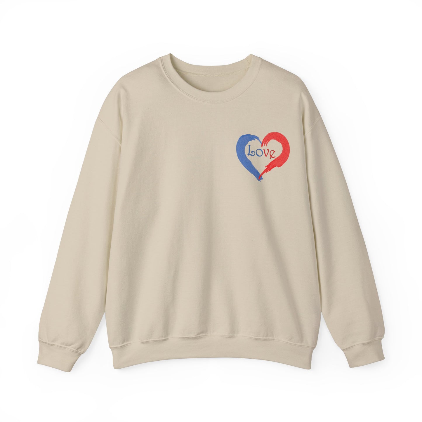 Painted Love Design Unisex Sweatshirt for Valentines Day