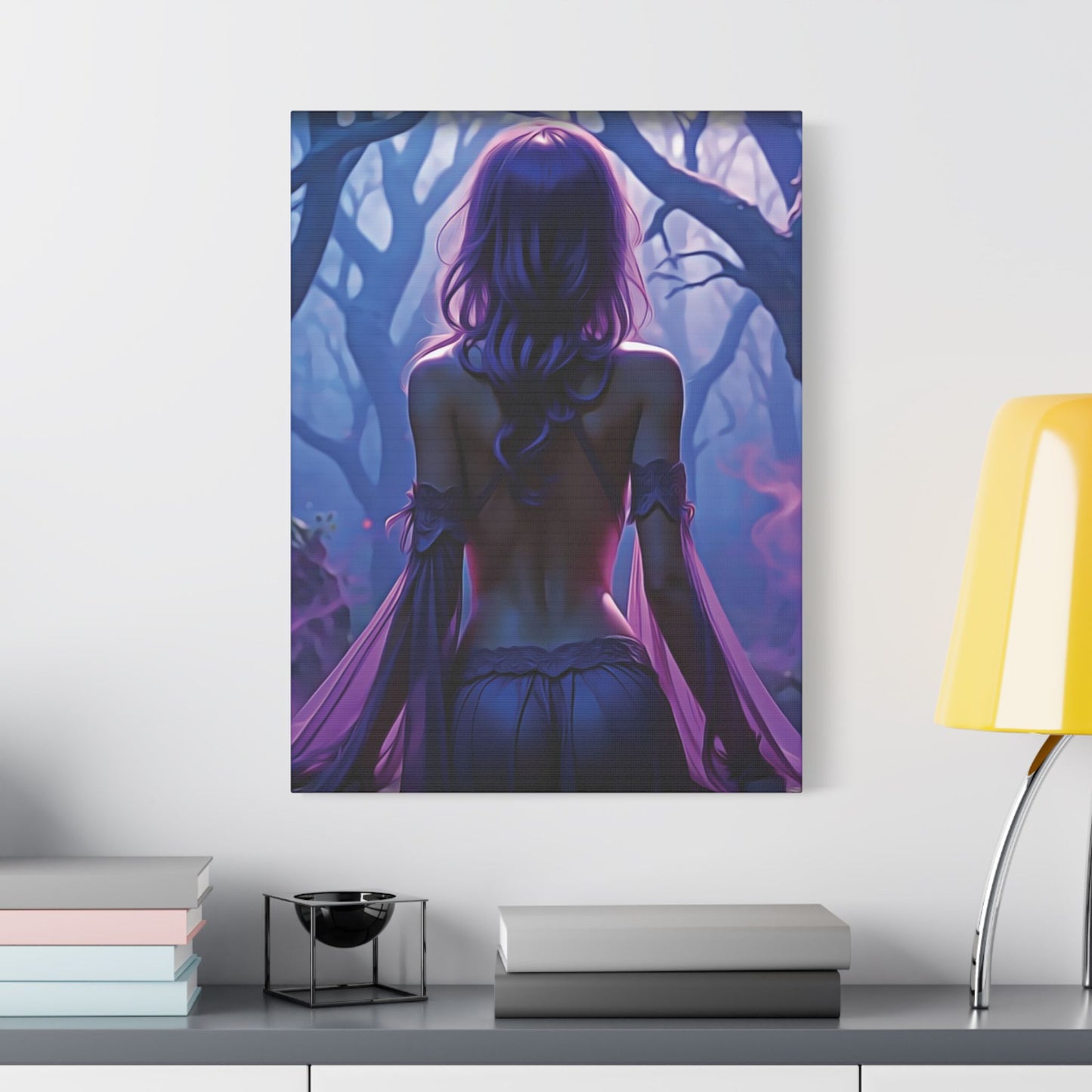 Whisper of the Mystic Woods β Where Magic Finds You π«οΈπ - Mystical Forest Satin Canvas Print, Wall Art Decor for Home, Bedroom, Gift for Fantasy Lovers, Unique Art Piece for Special Occasions
