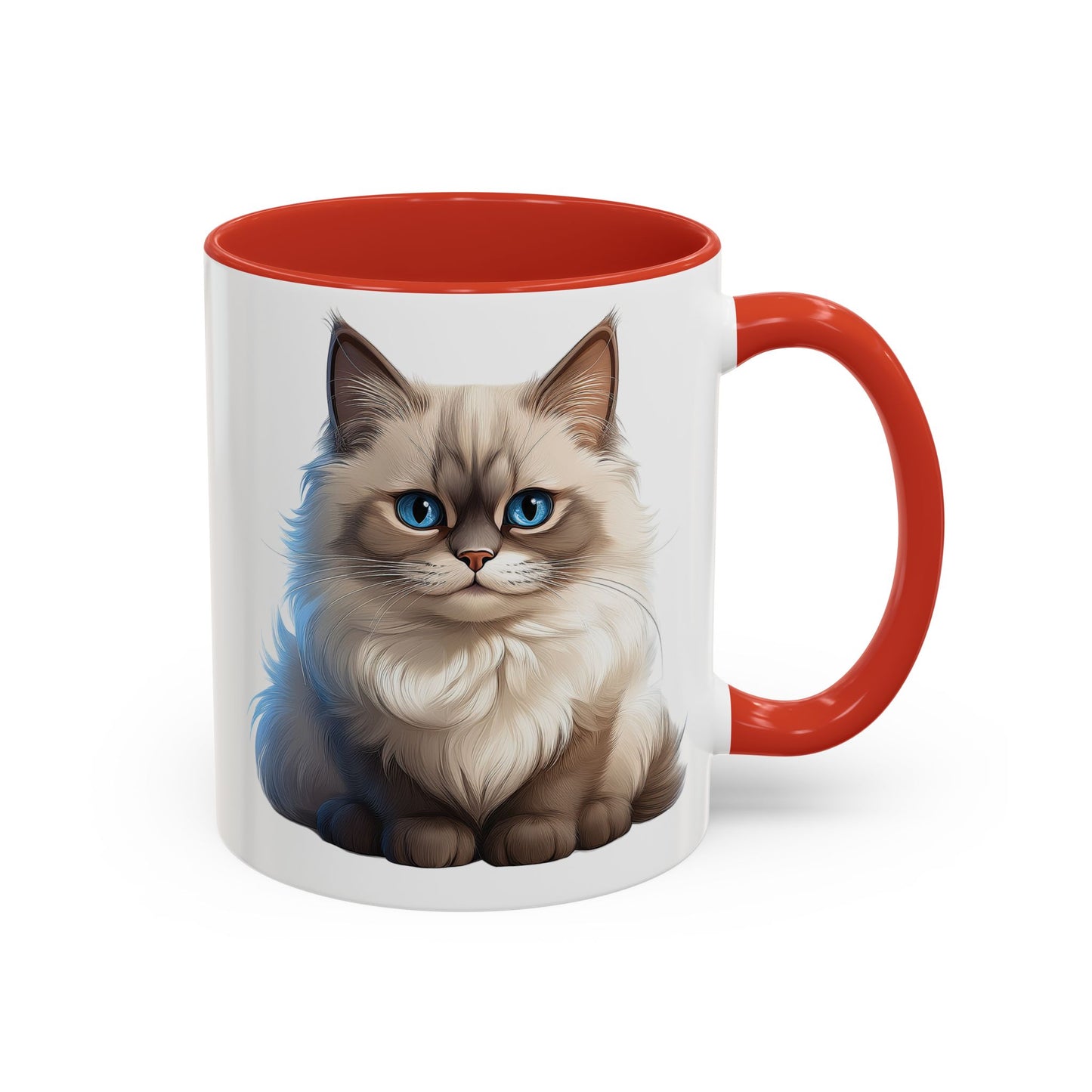 Ragdoll Cuteness Cat Accent Coffee Mug - Perfect for Pet Lovers