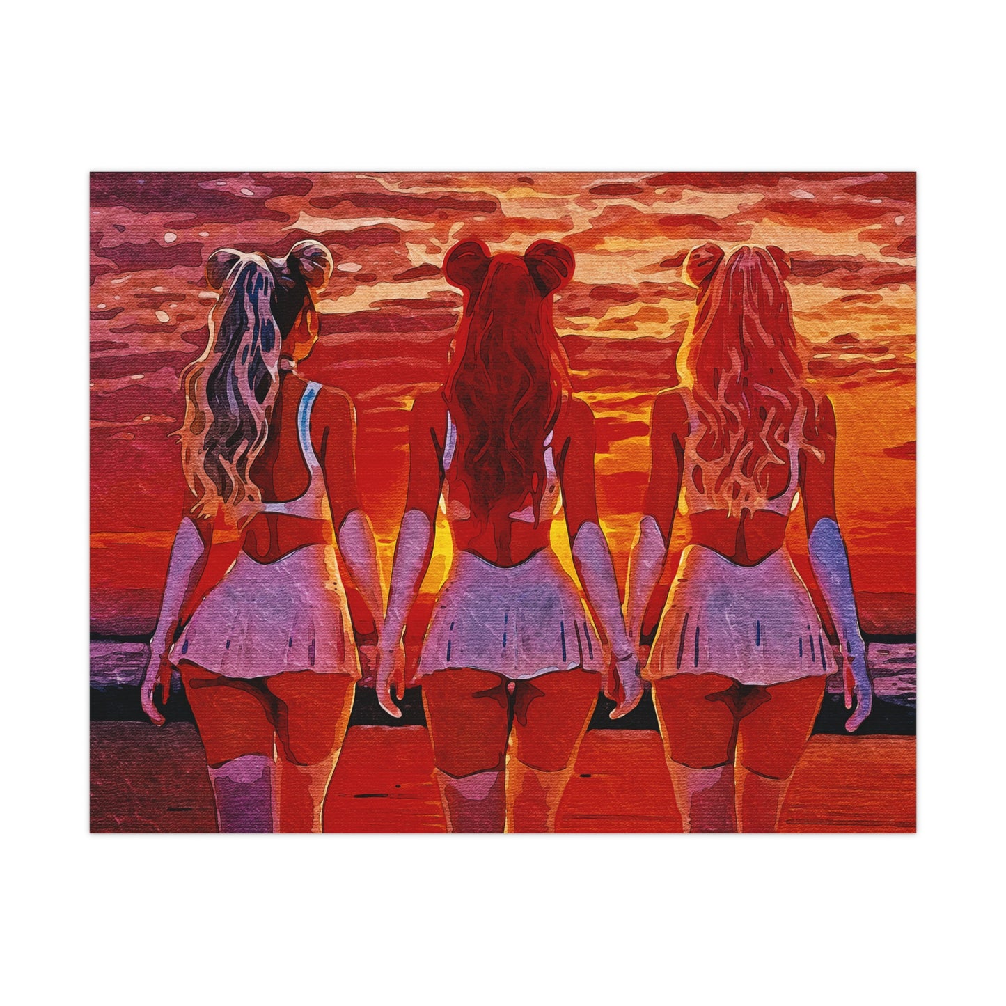 Horizon Sisters β United in Light and Love π
ππ β Unity & Peace in Vibrant Coastal Light Poster, Red Aesthetic Art Print, Wall Decor for Anime Lovers, Home Decor, Gift for Fans