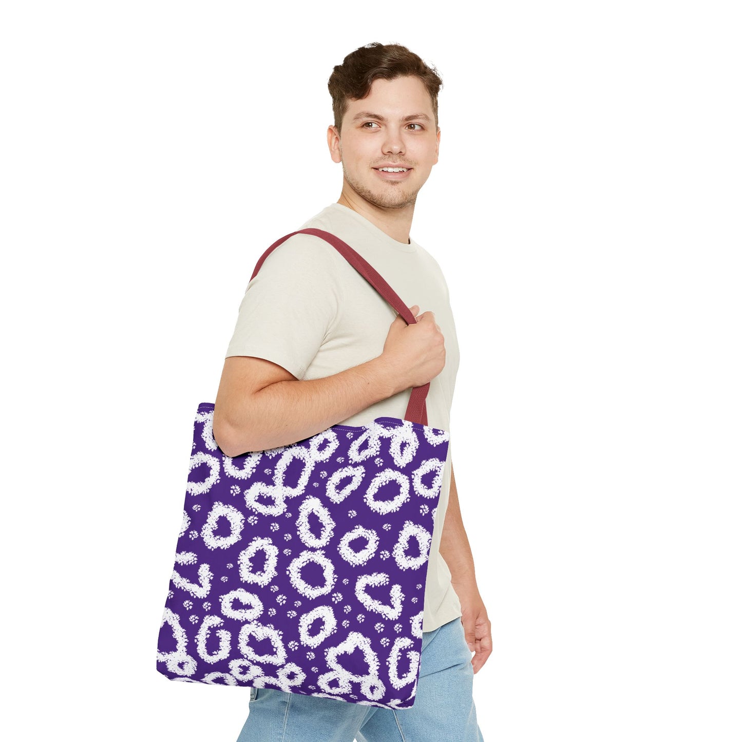 Purple Leopard Print Tote Bag - Stylish & Versatile for Everyday Use