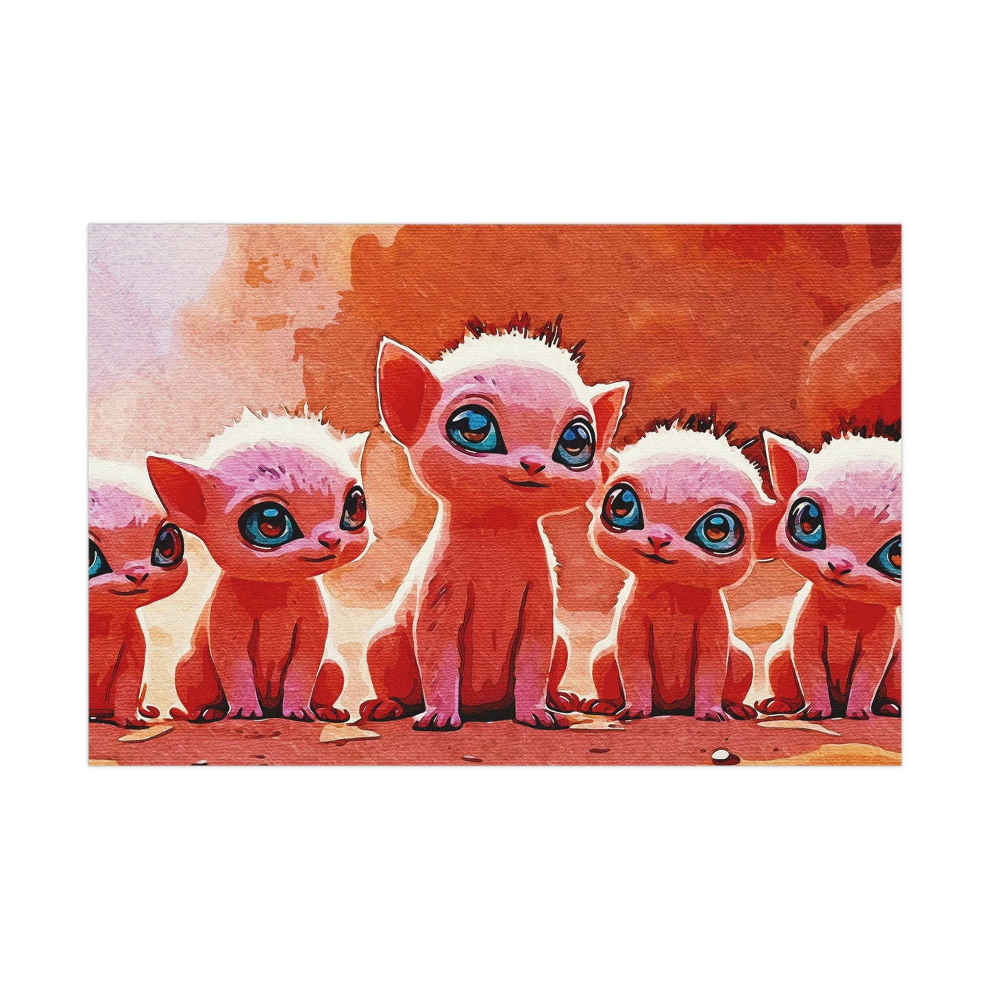 Whiskers of Wonder – Adorable Fantasy Anime Cat Clan Bringing Joy to Walls & Imaginations - Whimsical Cat Matte Posters, Art Print, Home Decor, Cute Wall Art, Gift for Cat Lovers, Nursery Print