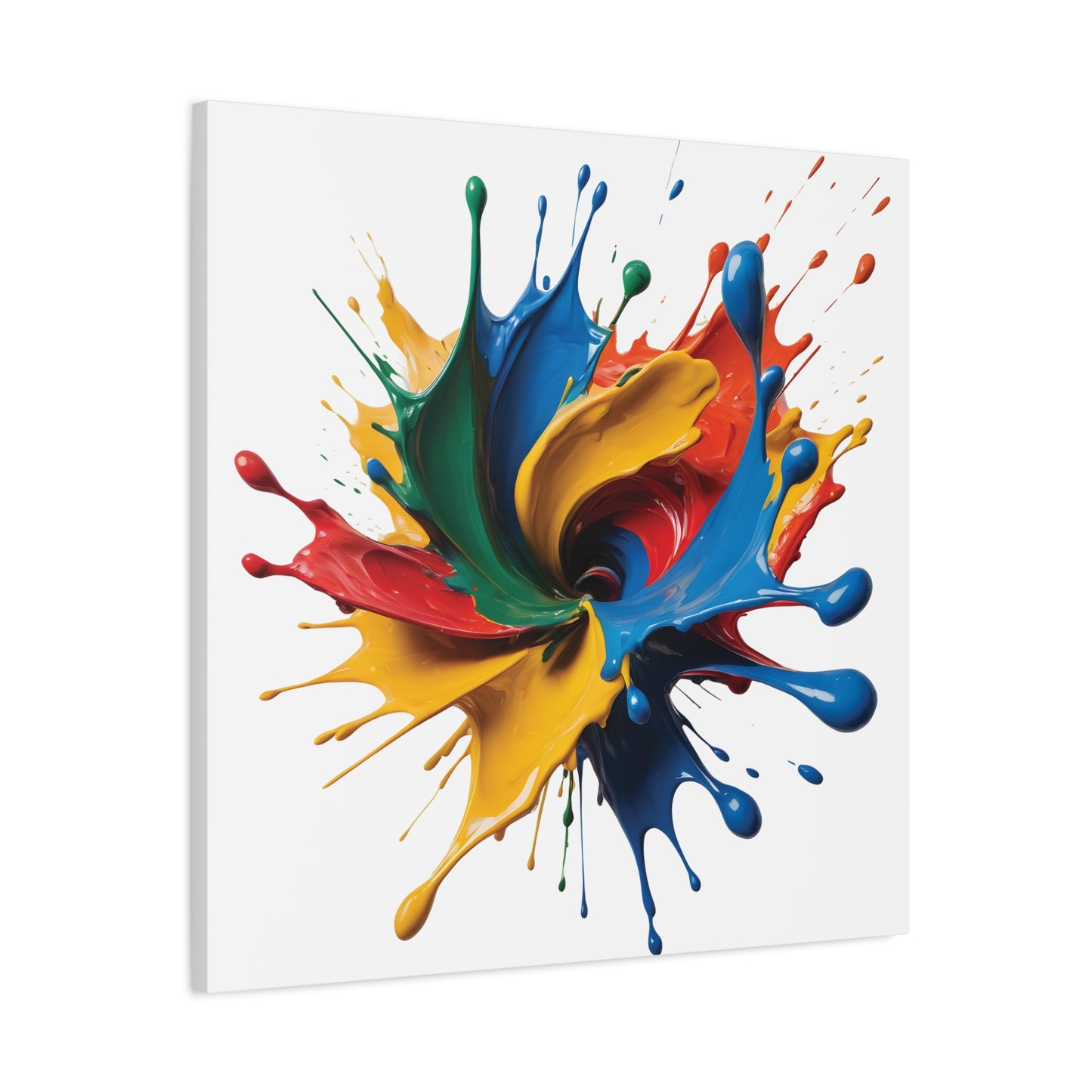 Vibrant Paint Splash Canvas Art - Colorful Splatter Wall Decor