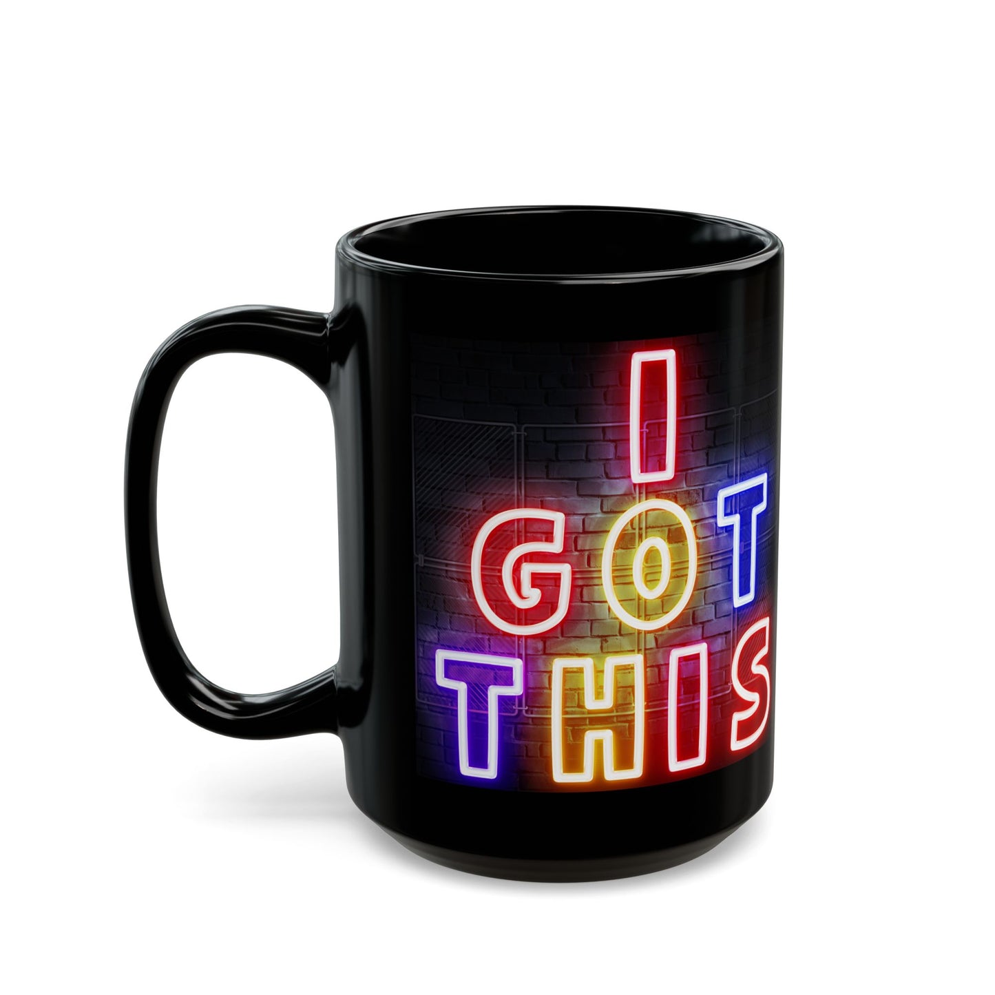 Motivational Black Mug - "I Got This" Coffee Cup for Encouragement, Inspirational Gift, Office Mug, Self-Care, Mindfulness