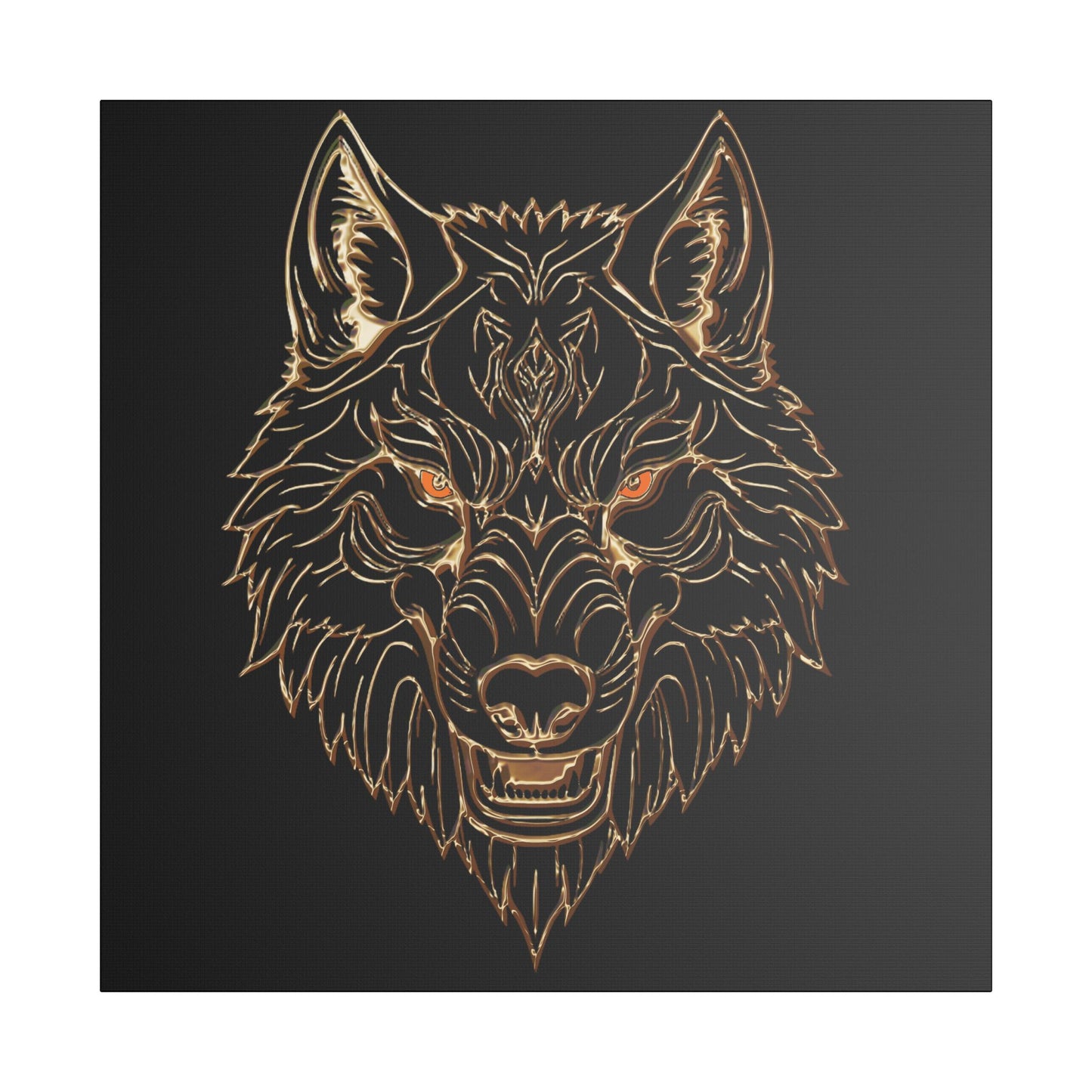 Wolf Art Canvas Wall Decor, Home Decoration, Animal Lover Gift, Gothic Wall Art, Unique Artwork for Living Room