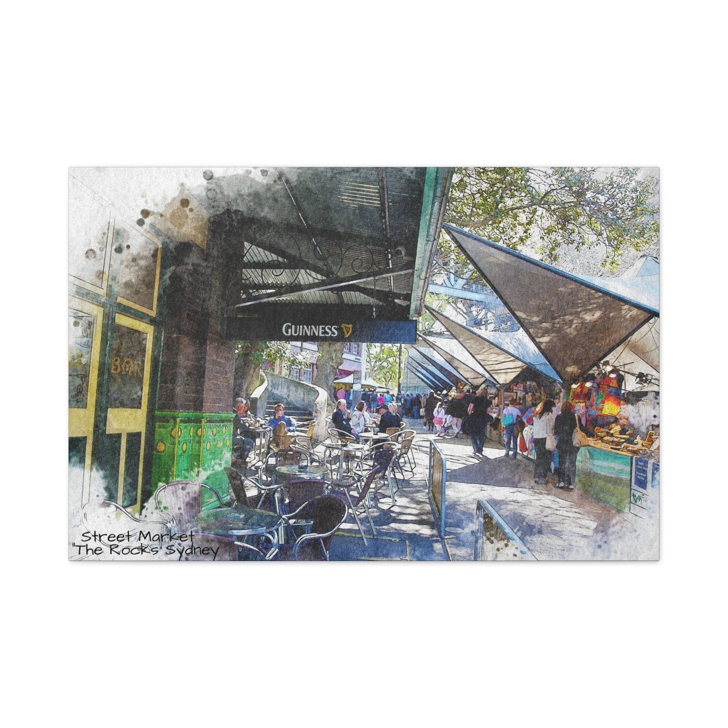 Canvas Print - Street Market in The Rocks area of Sydney
