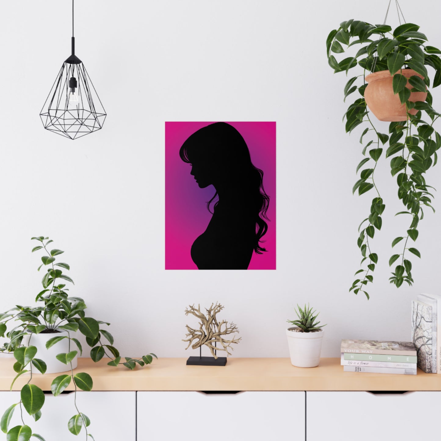 Silhouette Matte Poster 2 | Elegant Wall Art | Home Decor | Glamorous Gift | Modern Aesthetic | Fashion Artwork