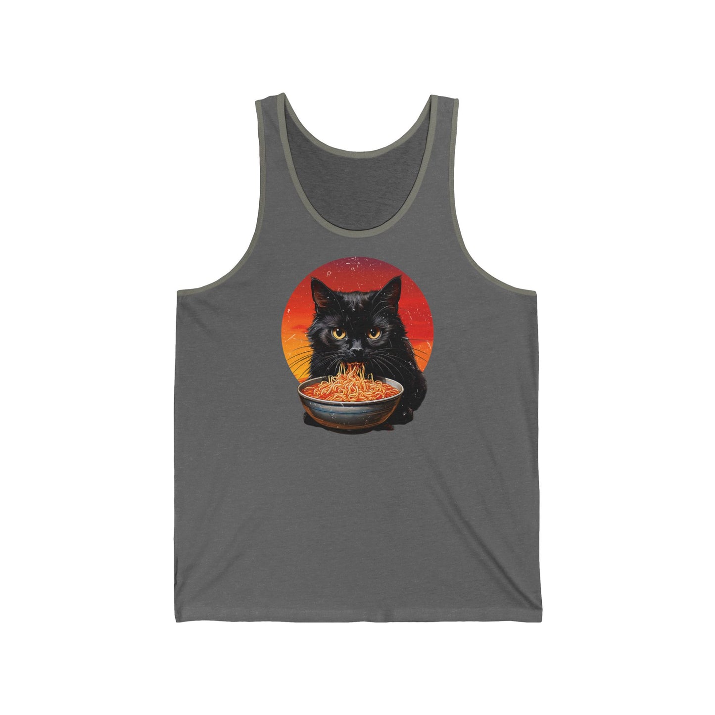 Ramen Cat - Whimsical Cat Ramen Unisex Jersey Tank Top