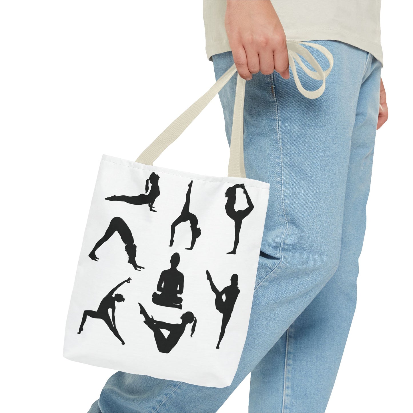 Yoga Tote Bag featuring YOGA Poses