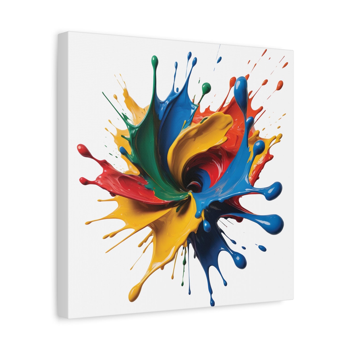Vibrant Paint Splash Canvas Art - Colorful Splatter Wall Decor