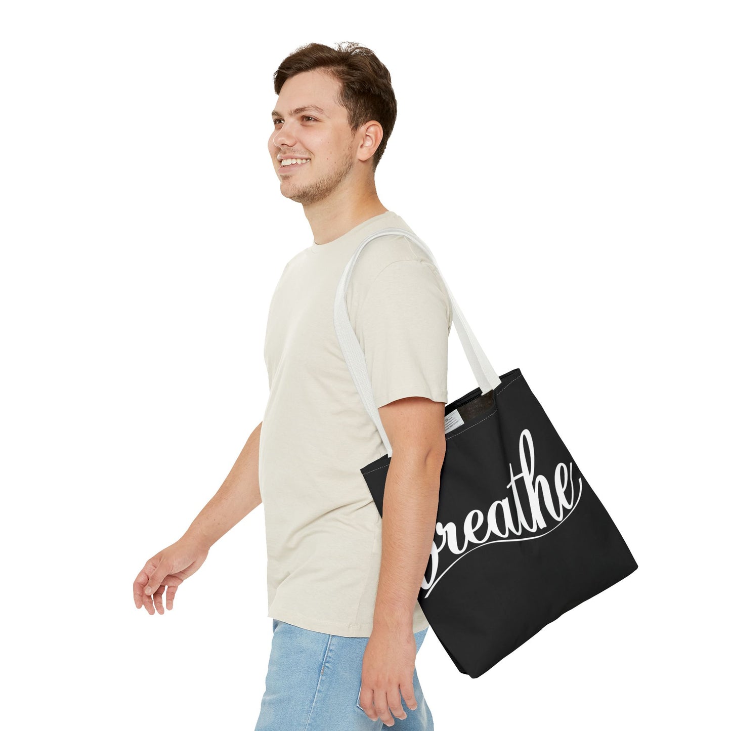 Inspirational 'Breathe' Tote Bag - Motivational Everyday Carry