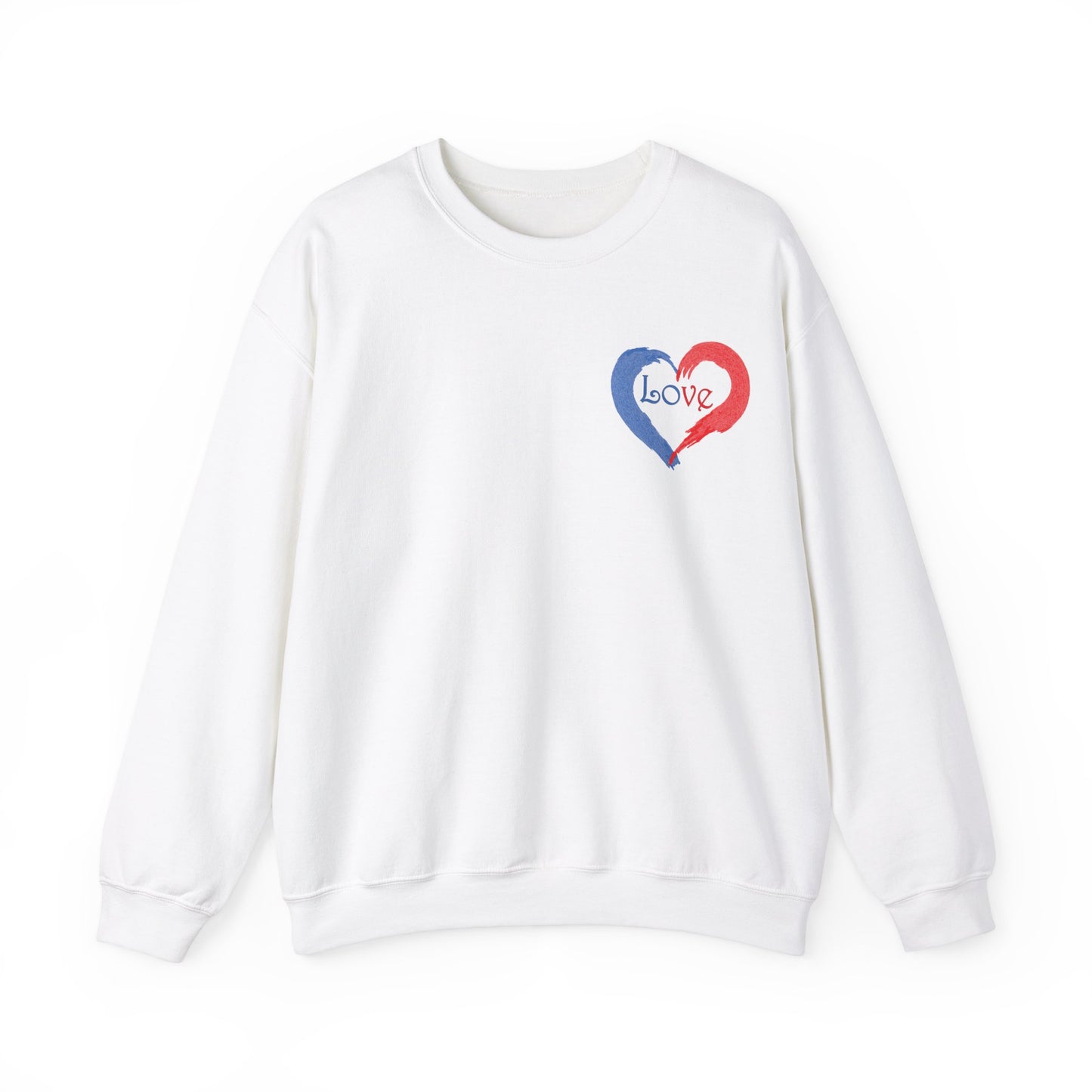 Painted Love Design Unisex Sweatshirt for Valentines Day