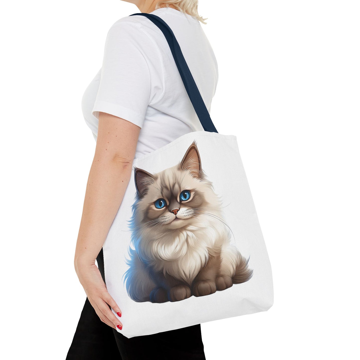 Ragdoll Cuteness Cat Illustration Tote Bag - Perfect for Pet Lovers