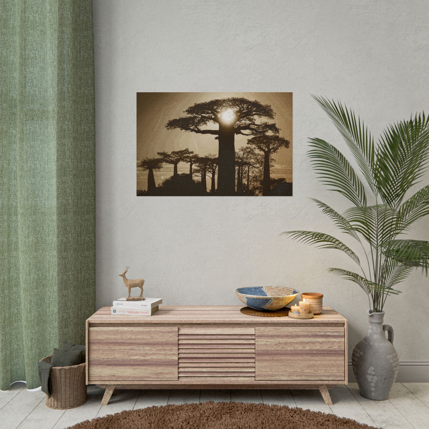 Vintage Baobab Tree Rolled Poster - Nature Wall Art - Perfect for Home Decor