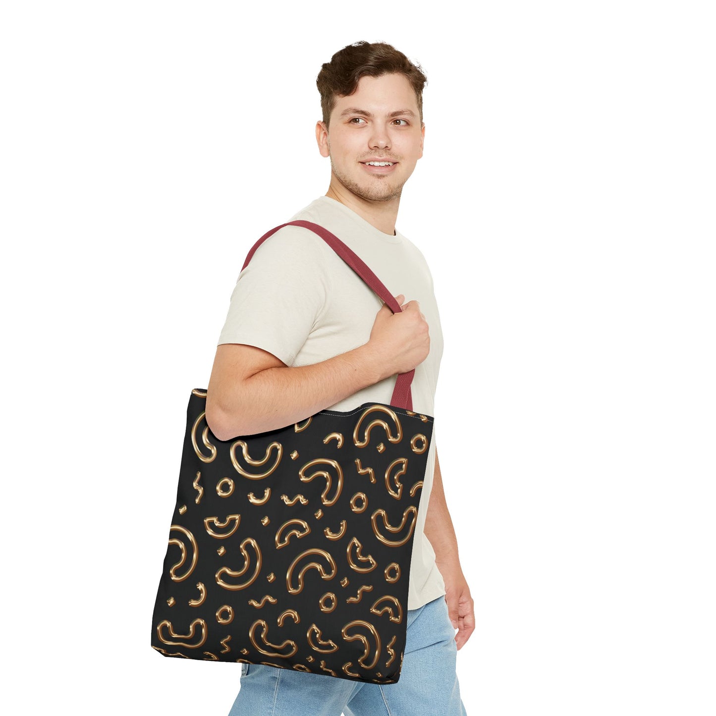 Gold Abstract Pattern Tote Bag - Stylish & Functional Everyday Accessory