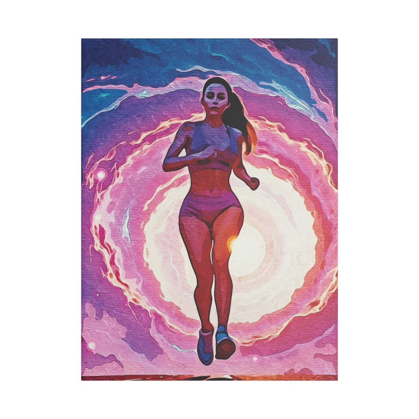 Ignite the Momentum – Empowering Fitness Art for Runners, Dreamers & Everyday Warriors - Vibrant Canvas Wall Art of Athletic Woman, Fitness Decor, Sporty Home Gallery, Motivational Artwork, Gym Wall Piece