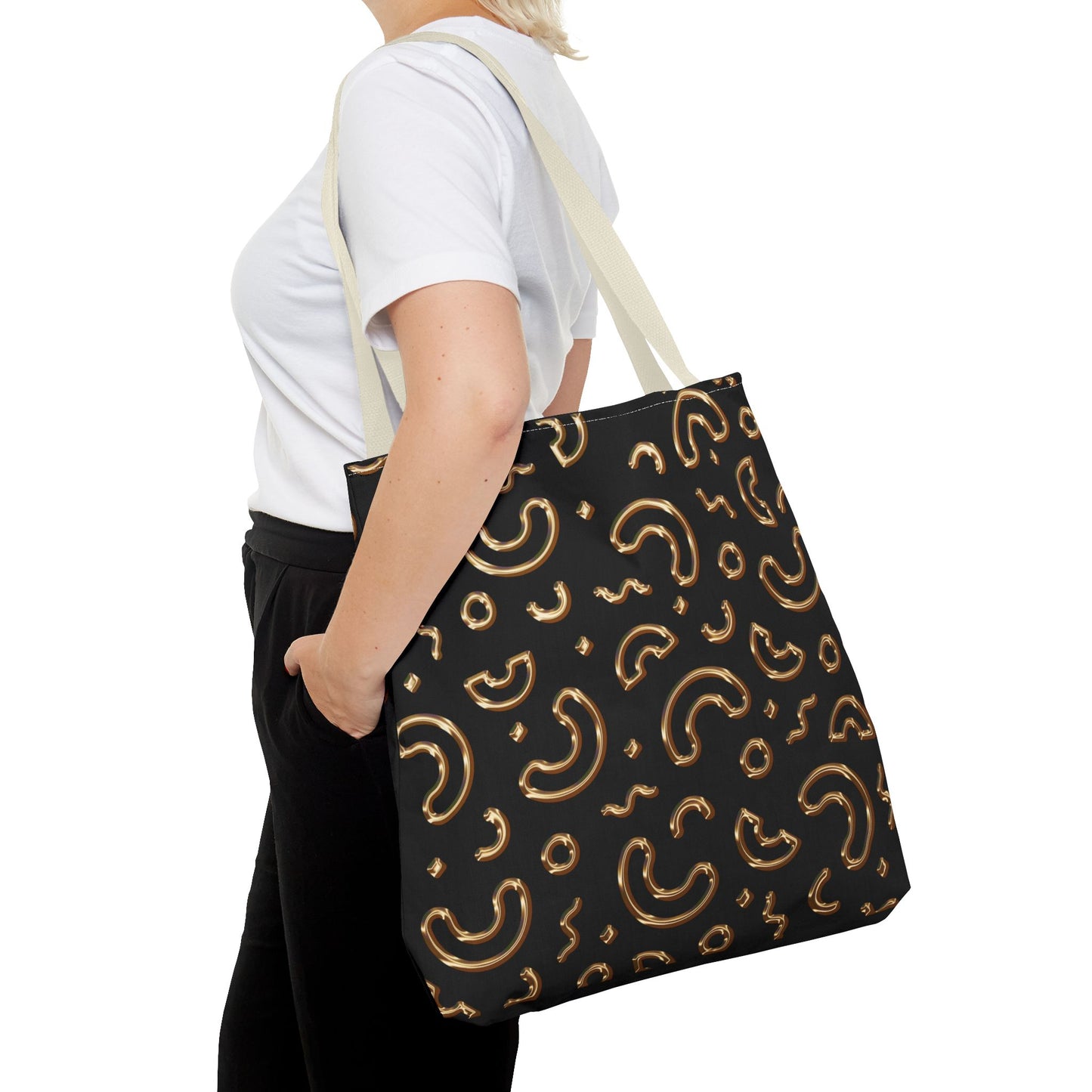 Gold Abstract Pattern Tote Bag - Stylish & Functional Everyday Accessory