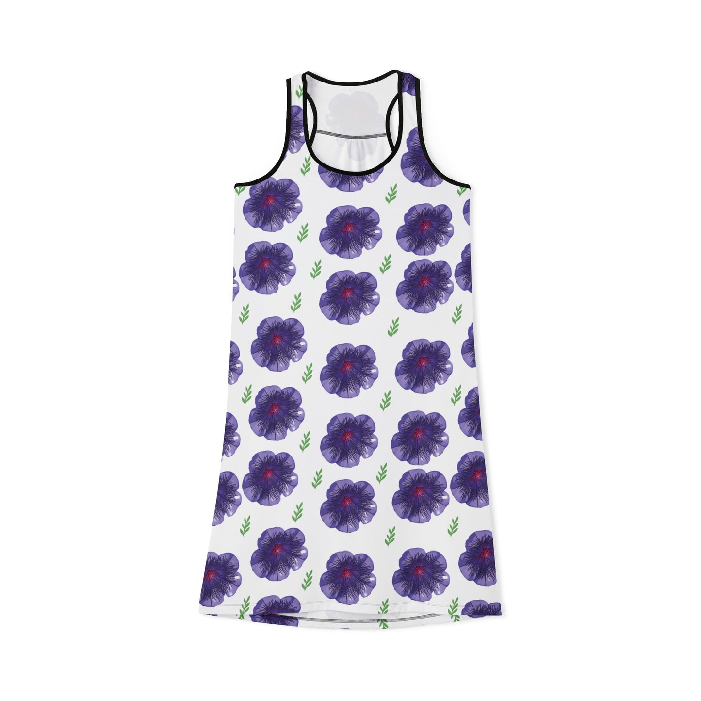 "Petunia" Floral Women's Racerback Dress - Summer Vibes & Comfortable Style