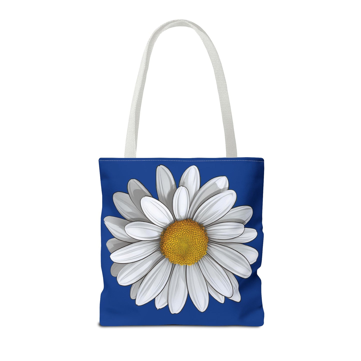 Daisy Tote Bag - White Floral Design Summer Fashion Accessory