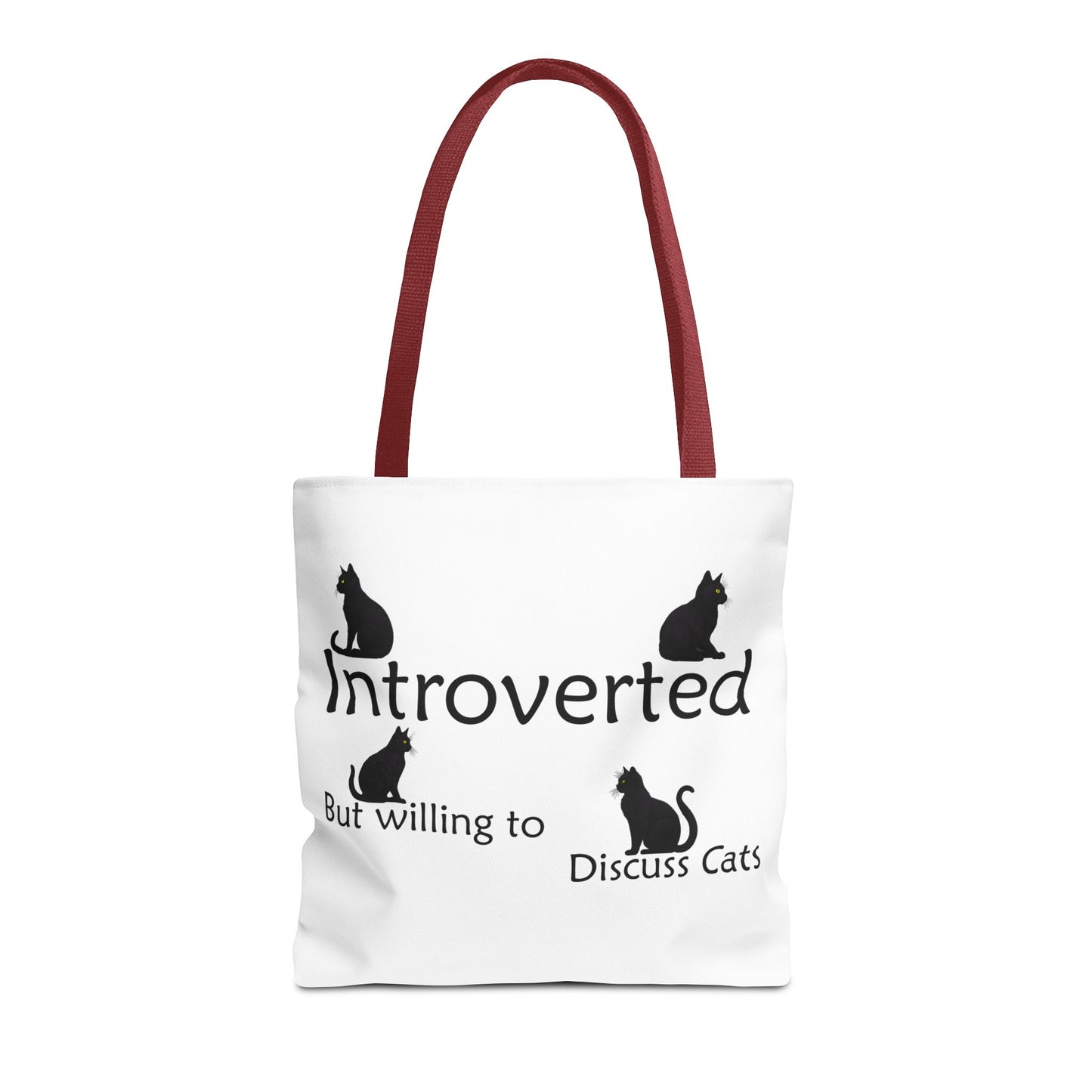 Cat Tote Bag: Introverted, but willing to discuss cats