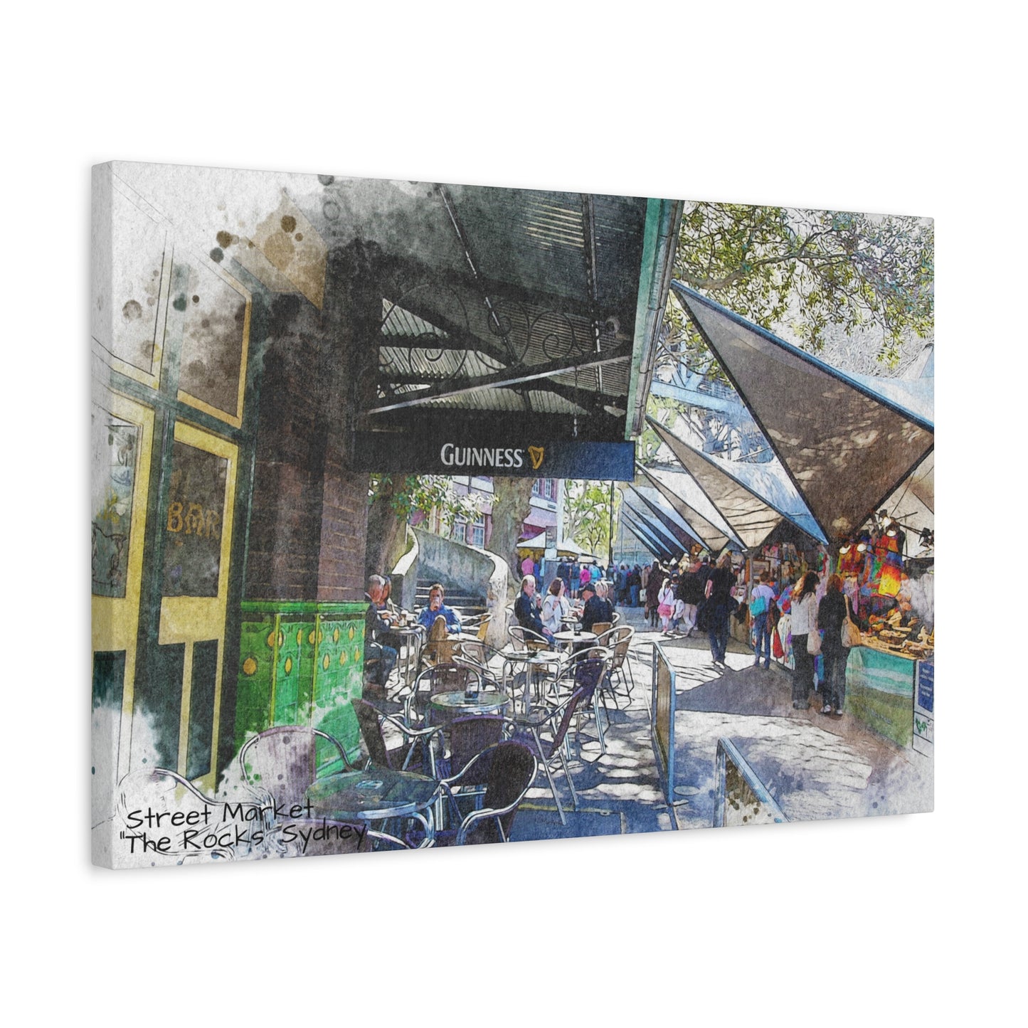 Canvas Print - Street Market in The Rocks area of Sydney