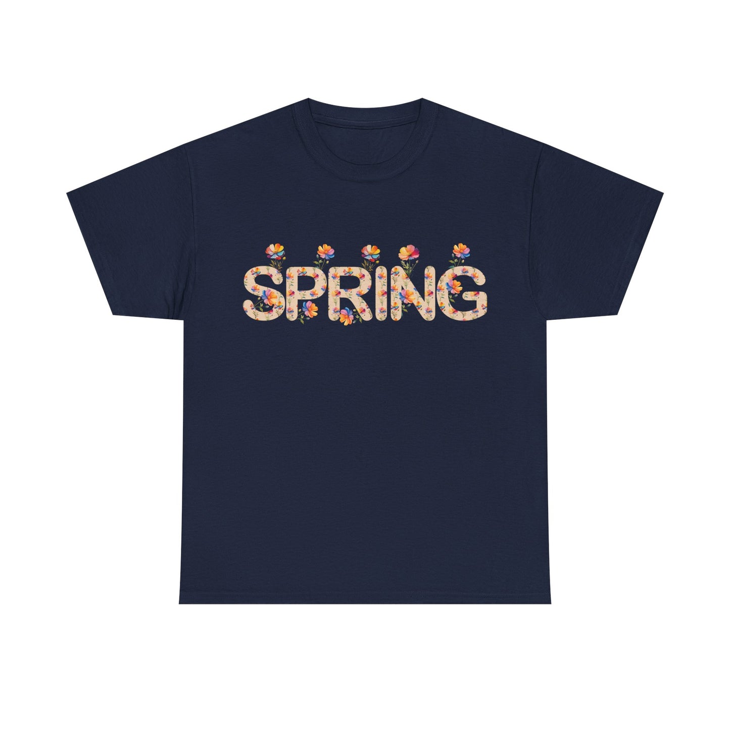 Spring Floral Unisex Heavy Cotton Tee - Perfect for Seasonal Celebrations