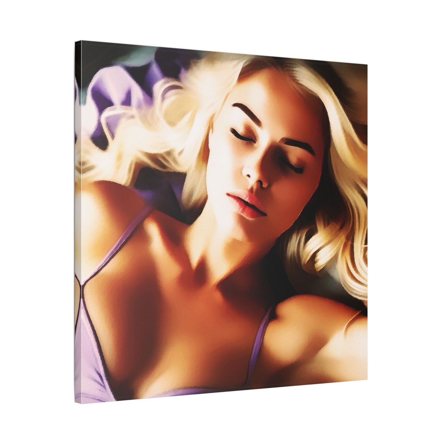 Radiant Grace β Strength in Stillness π«πΏ - Satin Canvas Art Print, Dreamy Wall Decor, Bedroom Aesthetic, Serenity Artwork, Women's Lounge Gift, Relaxing Home Decor