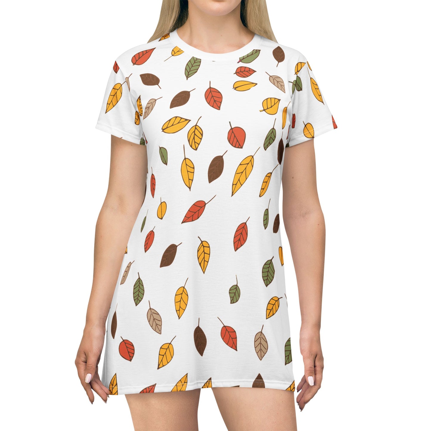Autumn Leaves Design 2 - T-Shirt Dress